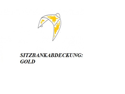 SITZBANKABDECKUNG GOLD MASH